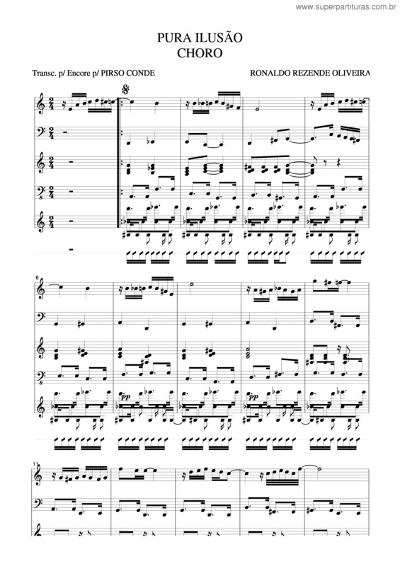 Partitura da música Pura Ilusão v.2