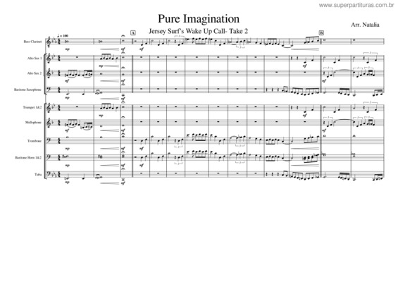 Partitura da música Pure Imagination – Gene Wilder Jersey Surf`S Wake Up Call– Take 1