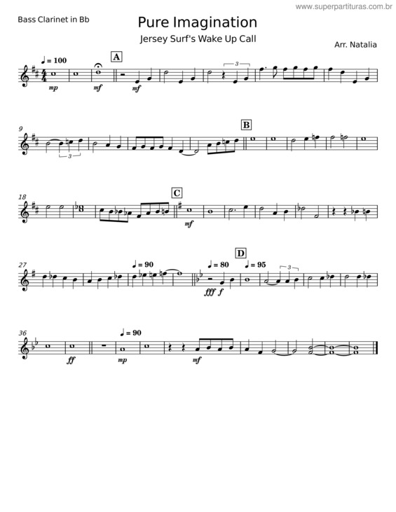 Partitura da música Pure Imagination – Gene Wilder