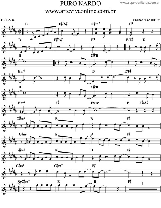 Partitura da música Puro Nardo