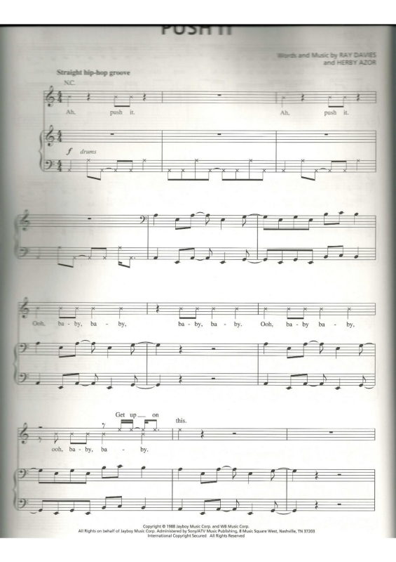 Partitura da música Push It