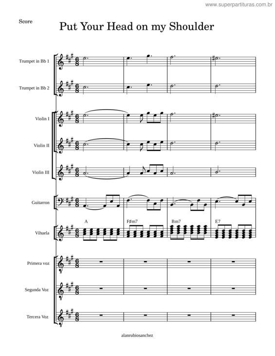 Partitura da música Put Your Head On My Shoulder – Paul Anka Put Your Head On My Shoulder v.4