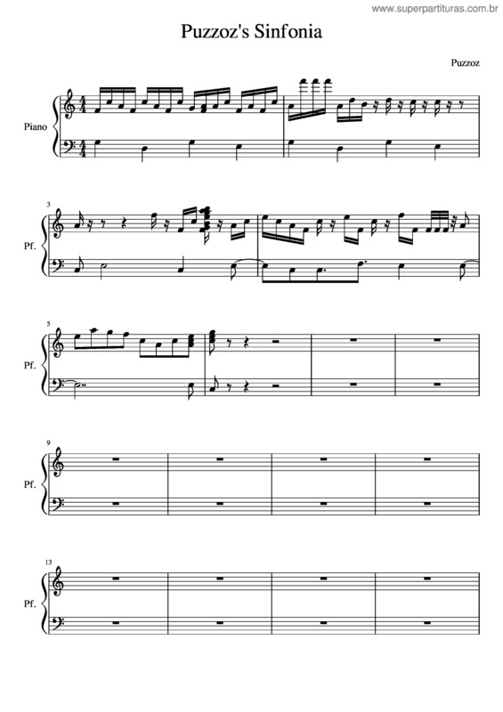 Partitura da música Puzzoz S Sinfonia