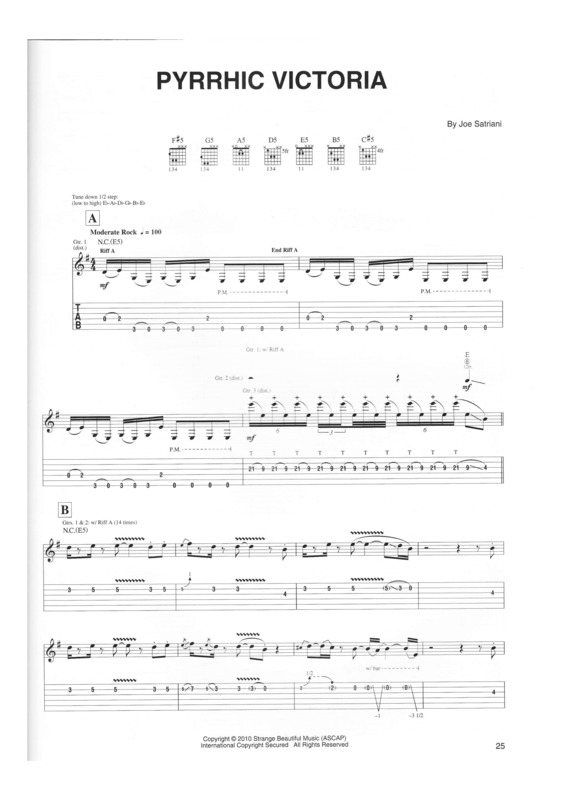 Partitura da música Pyrrhic Victoria