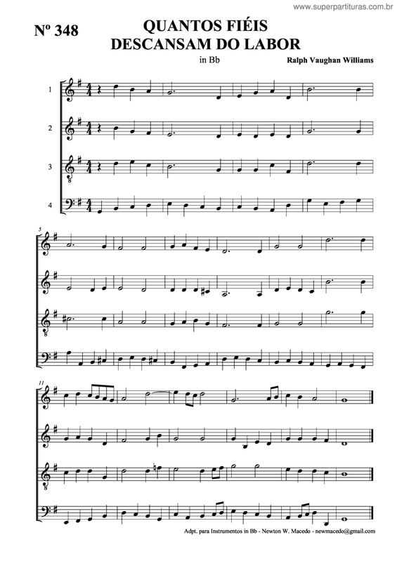 Partitura da música Qauntos Fiéis Descansam Do Labor