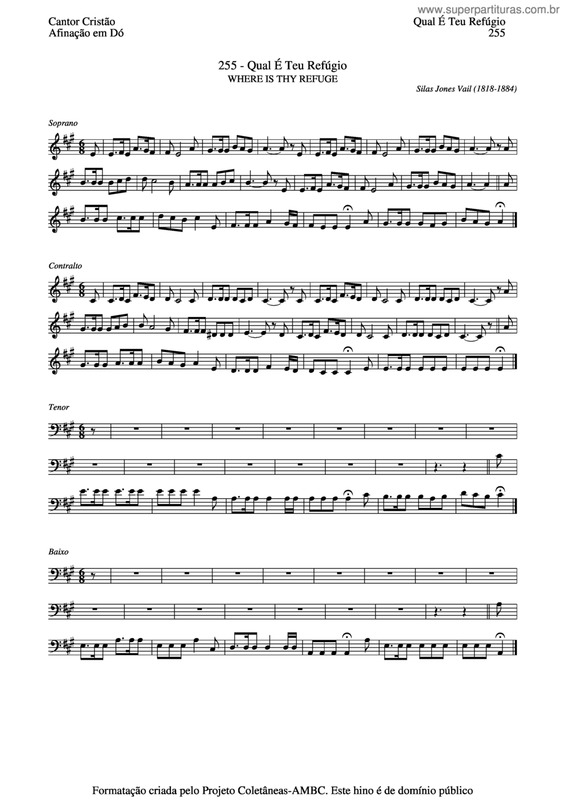 Partitura da música Qual É Teu Refúgio v.2