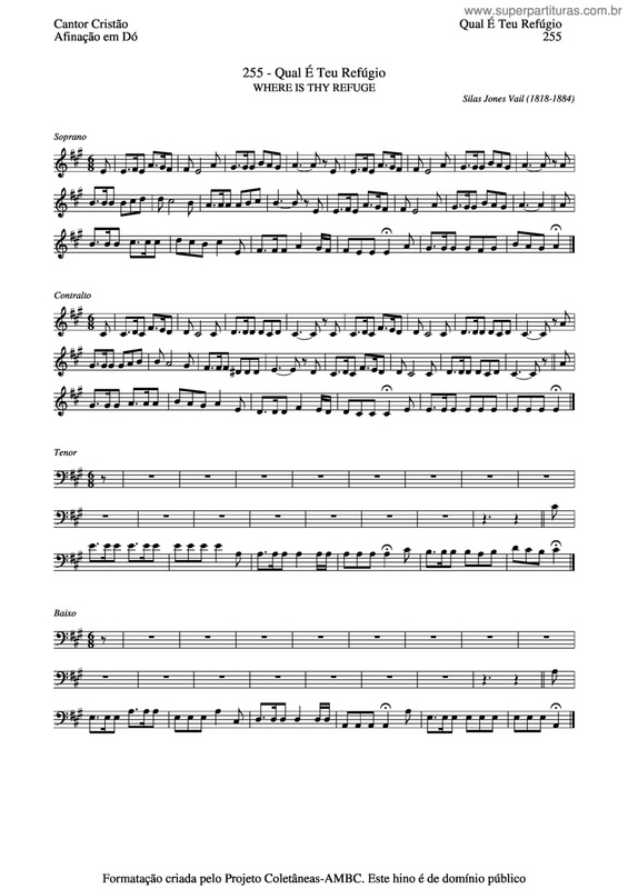 Partitura da música Qual É Teu Refúgio v.2