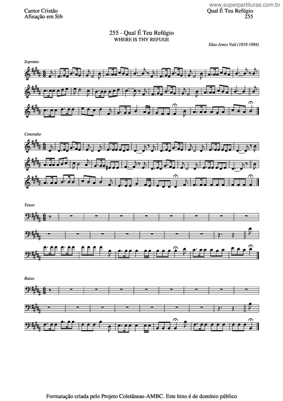 Partitura da música Qual É Teu Refúgio v.3