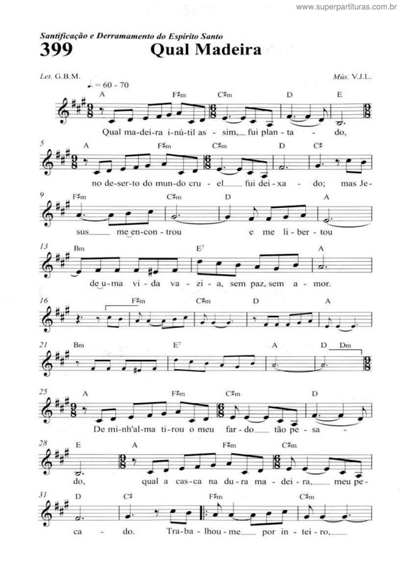 Partitura da música Qual Madeira