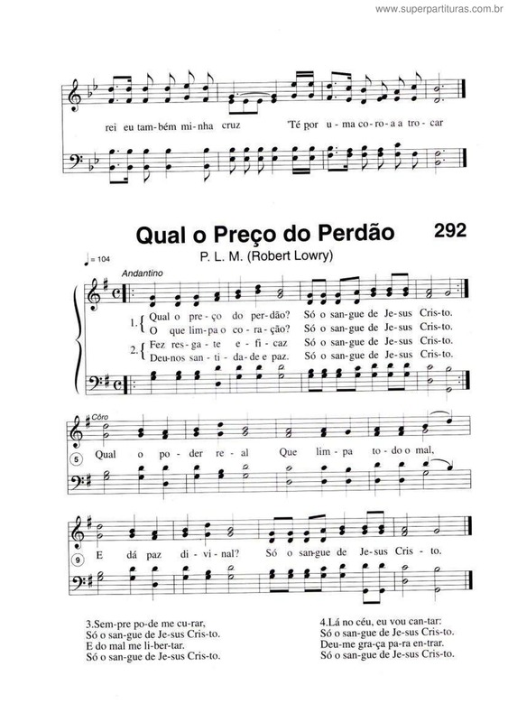 Partitura da música Qual O Preço Do Perdão