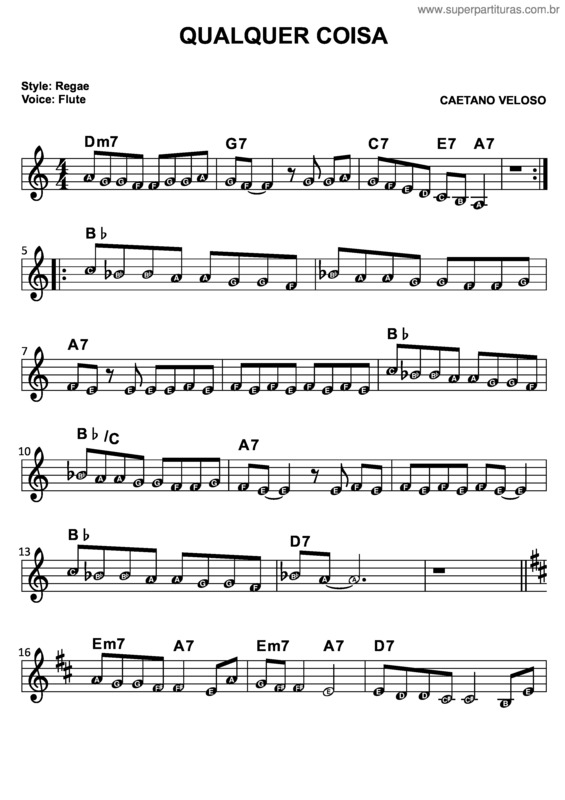 Partitura da música Qualquer Coisa v.11