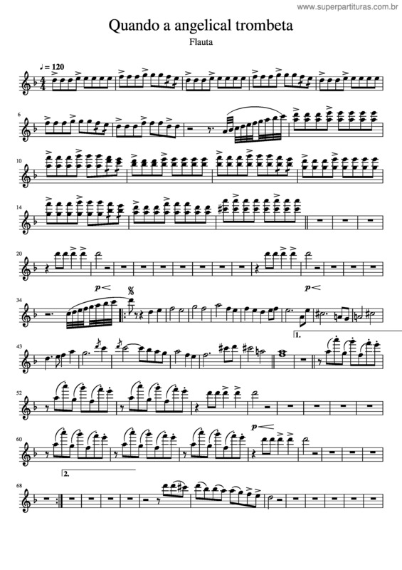 Partitura da música Quando A Angelical Trombeta v.3