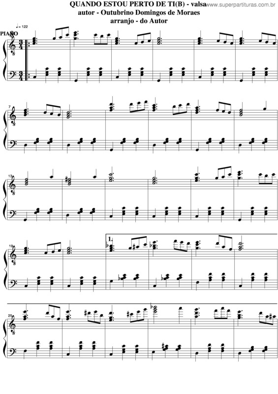 Partitura da música Quando Estou Perto De Ti v.6