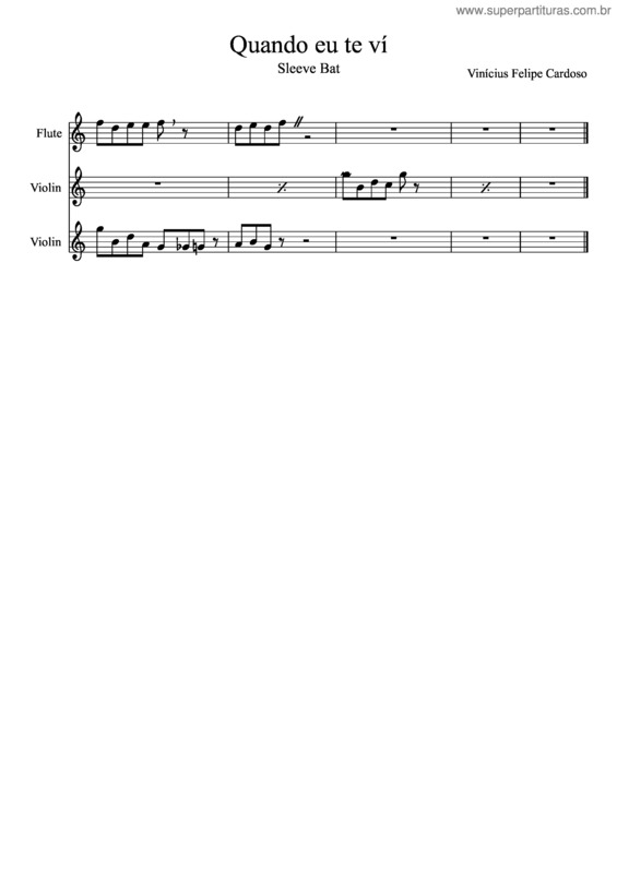 Partitura da música Quando Eu Te Ví v.2