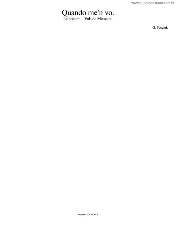 Partitura da música Quando Me´N Vo.