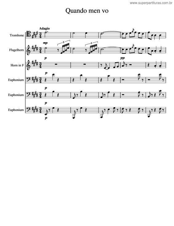 Partitura da música Quando Men Vo v.2