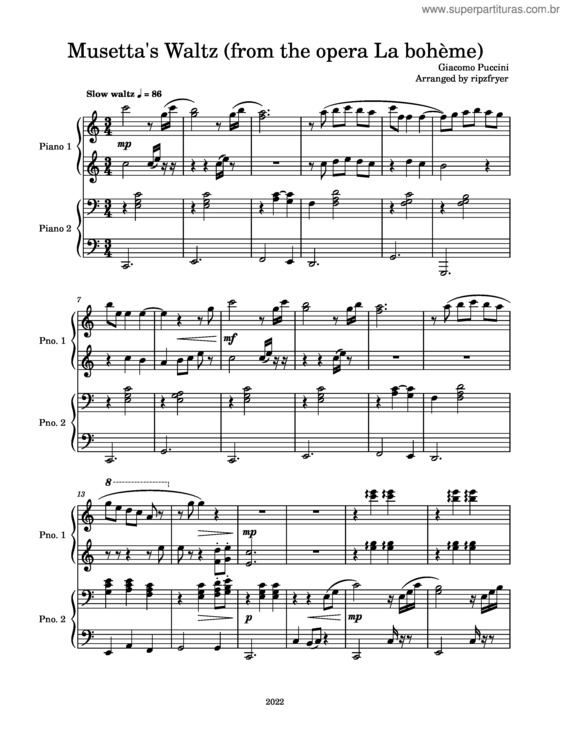 Partitura da música Quando Men Vo