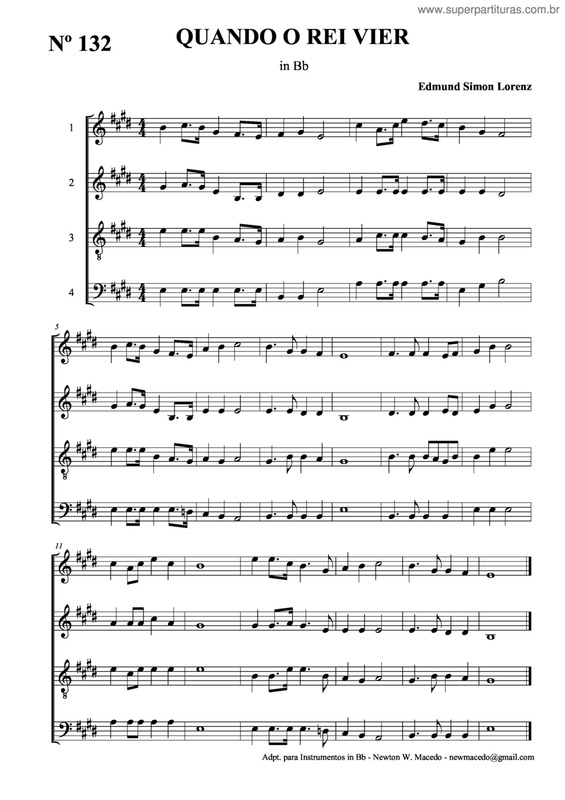 Partitura da música Quando O Rei Vier v.2