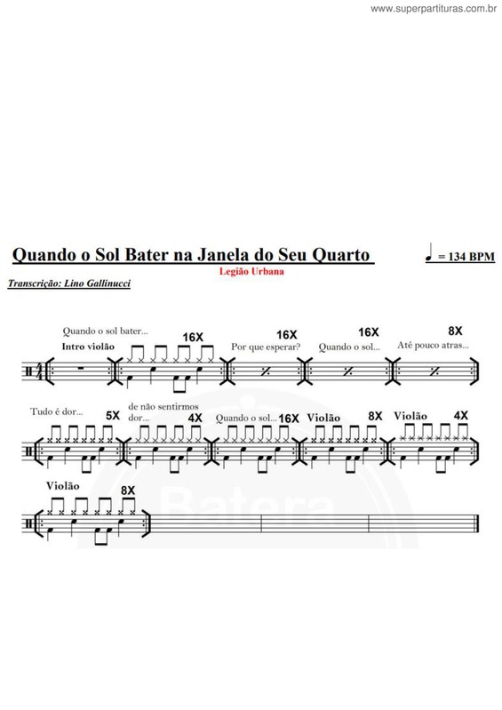 Partitura da música Quando O Sol Bater Na Janela Do Seu Quarto