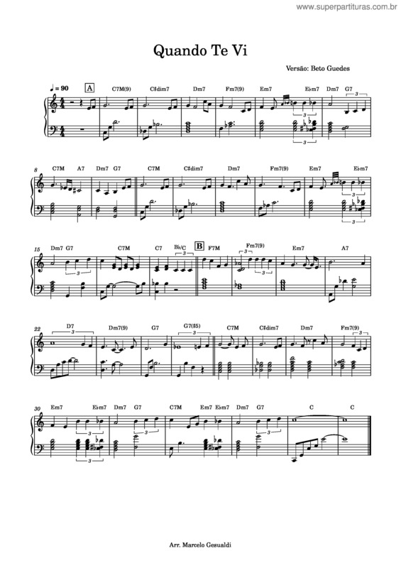 Partitura da música Quando Te Vi v.4