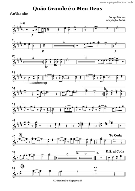 Partitura da música Quão Grande é o Meu Deus v.10