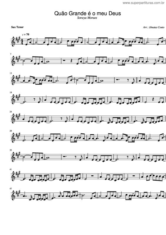 Partitura da música Quão Grande É O Meu Deus v.27