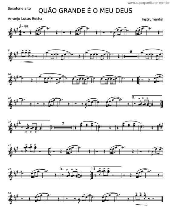 Partitura da música Quão Grande É O Meu Deus v.34