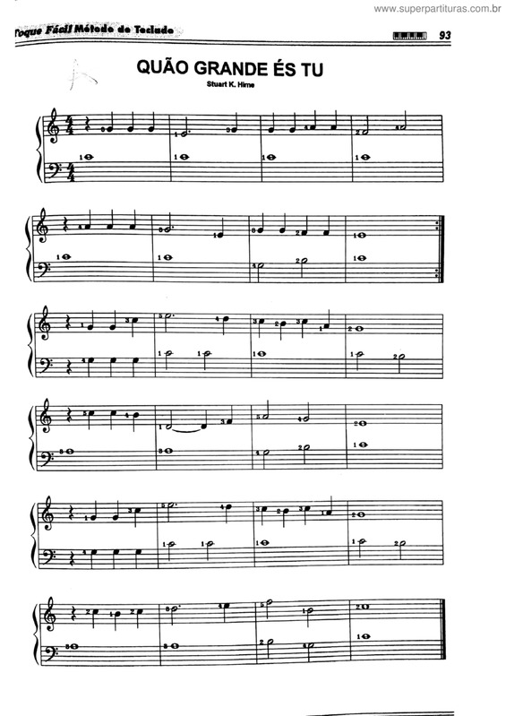 Partitura da música Quão Grande És Tu v.11