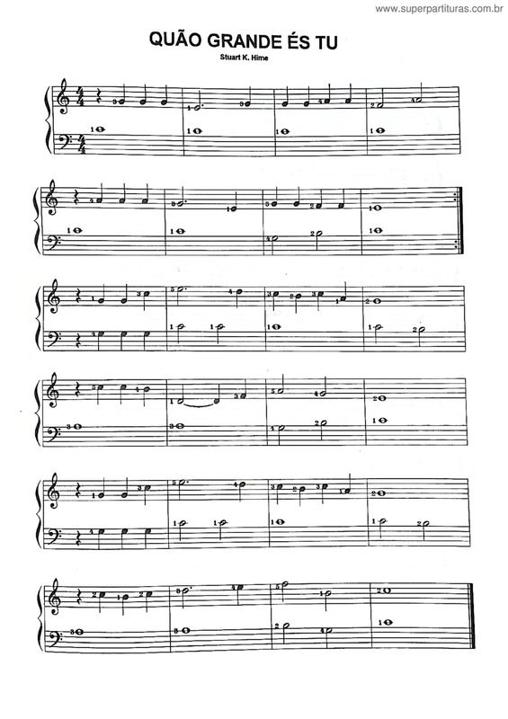 Partitura da música Quão Grande És Tu v.13