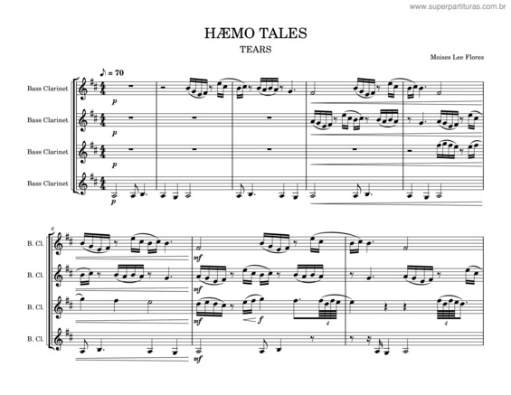Partitura da música Quartet 3
