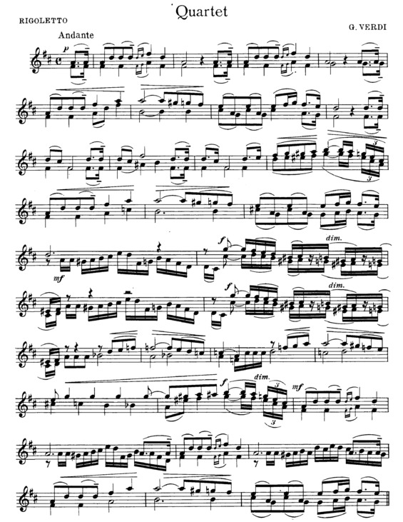 Partitura da música Quartet From Rigoletto