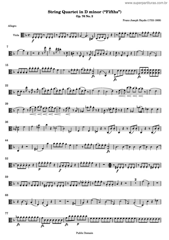 Partitura da música Quartet No. 61 v.4