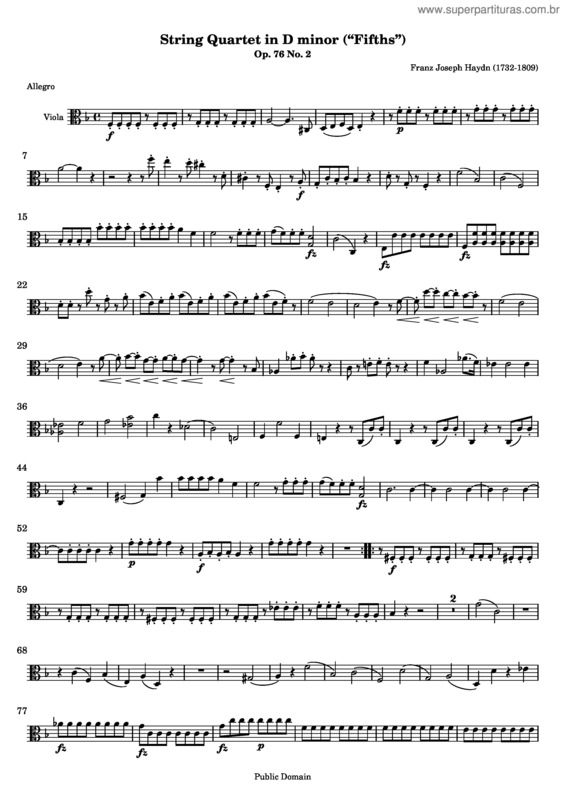 Partitura da música Quartet No. 61 v.4
