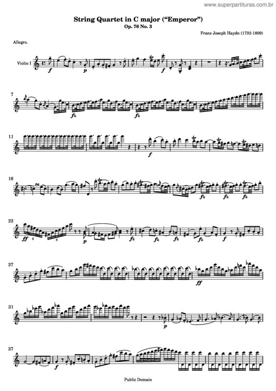 Partitura da música Quartet No. 62 v.2