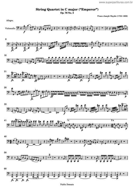 Partitura da música Quartet No. 62 v.5