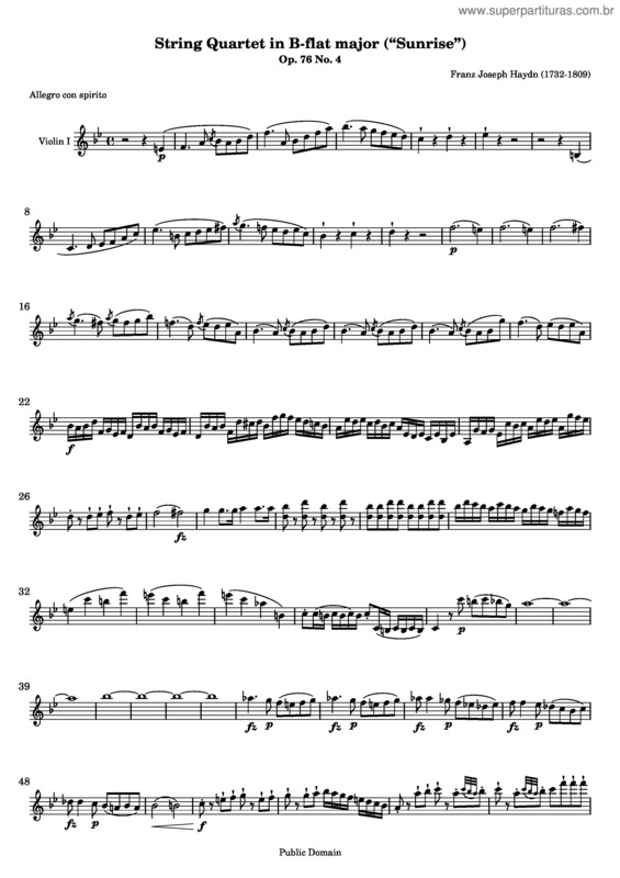 Partitura da música Quartet No. 63 v.2