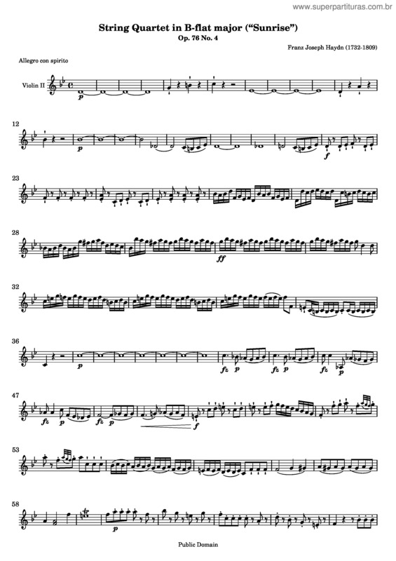 Partitura da música Quartet No. 63 v.3