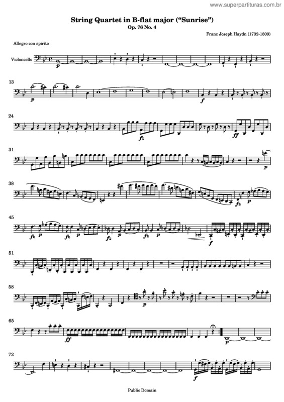Partitura da música Quartet No. 63 v.5