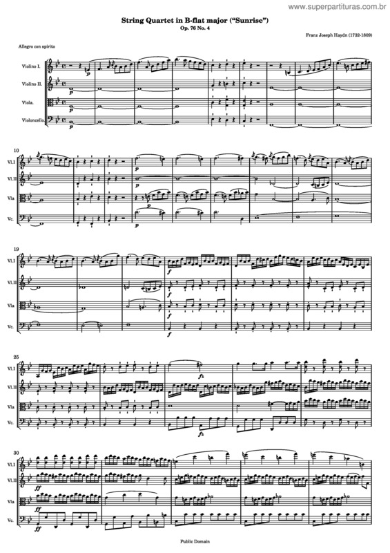 Partitura da música Quartet No. 63