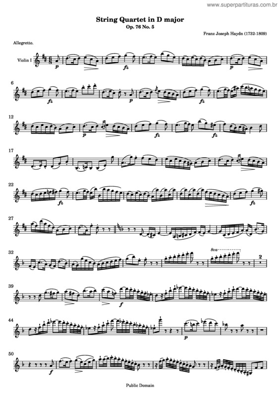 Partitura da música Quartet No. 64 v.2