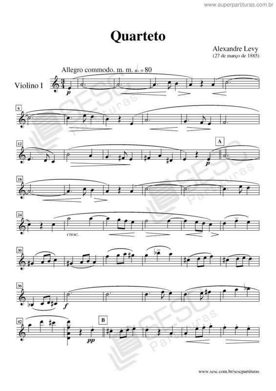 Partitura da música Quarteto v.2