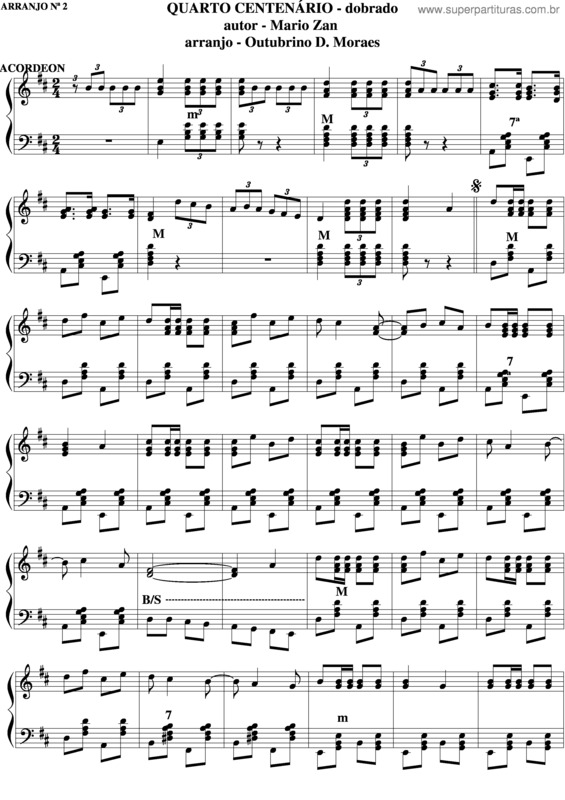 Partitura da música Quarto Centenario v.4