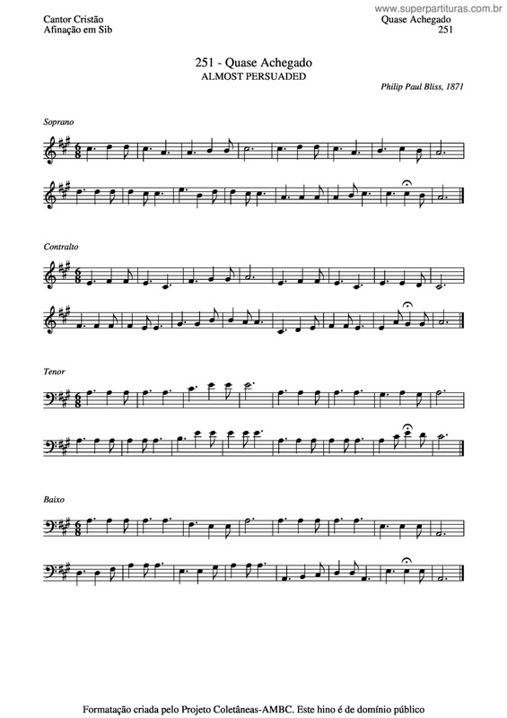 Partitura da música Quase Achegado v.3