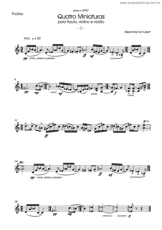 Partitura da música Quatro miniaturas v.4