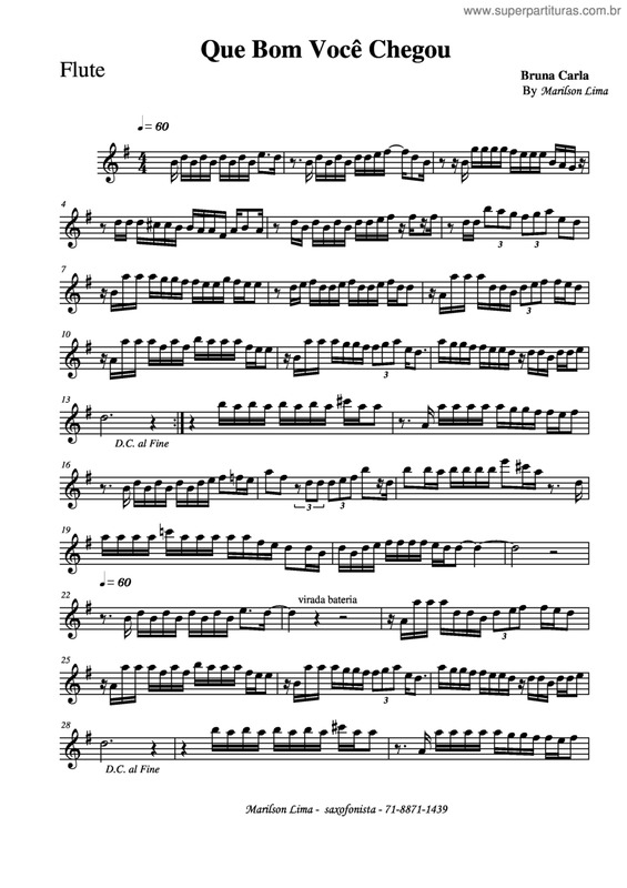 Partitura da música Que Bom que Você Chegou v.3