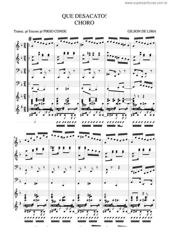 Partitura da música Que Desacato v.3