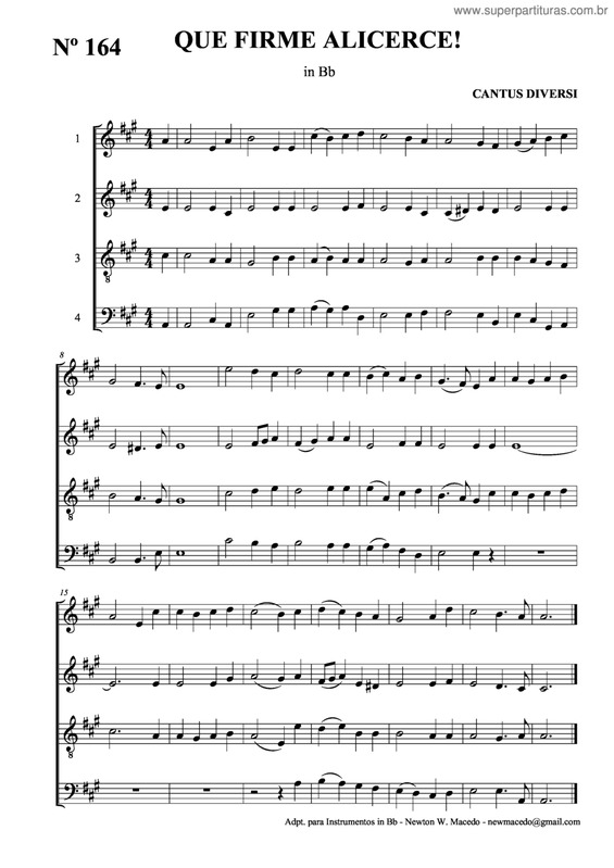 Partitura da música Que Firme Alicerce! v.2