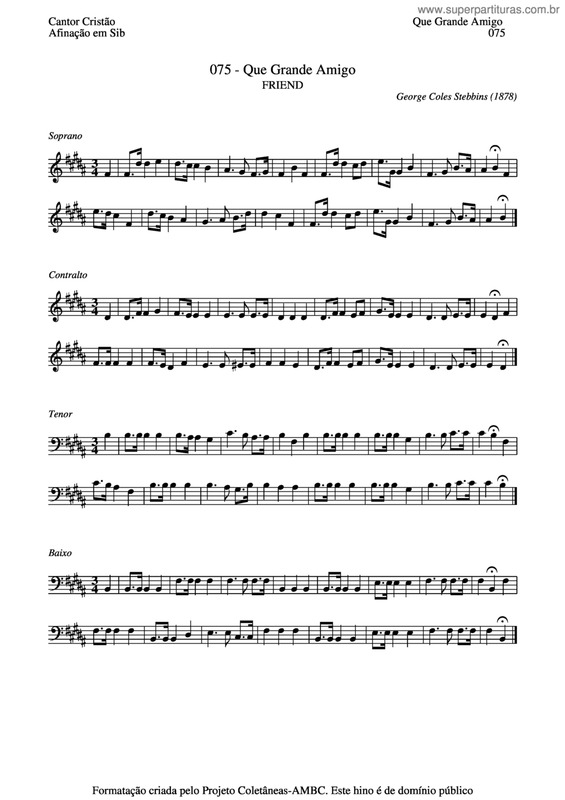 Partitura da música Que Grande Amigo v.3