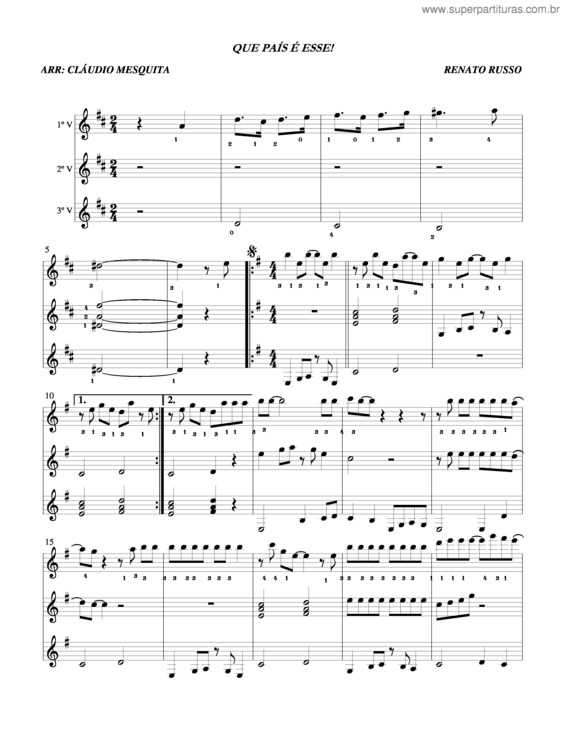 Partitura da música Que País É Esse