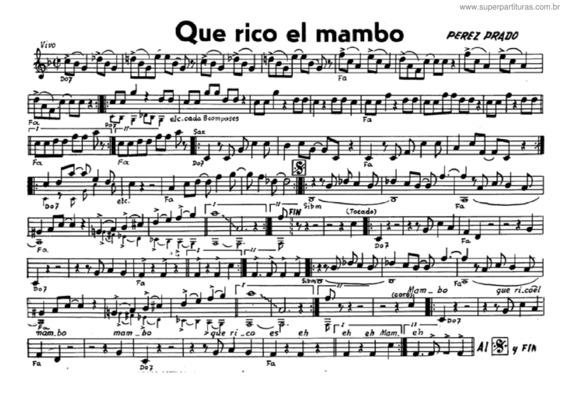Partitura da música Que Rico El Mambo